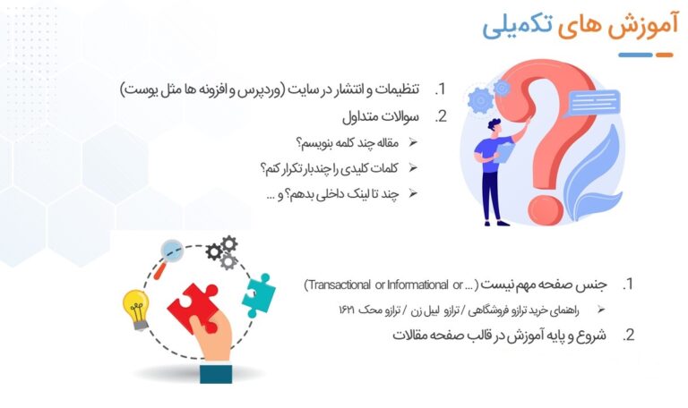 توزیع کلمات کلیدی در جملات و پاراگراف های صفحه